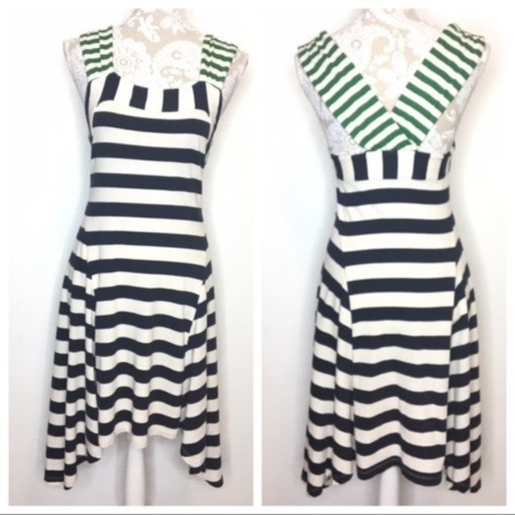 Anthropologie Dresses & Skirts - Anthropologie HWR Monogram Stripe Swing Dress d604